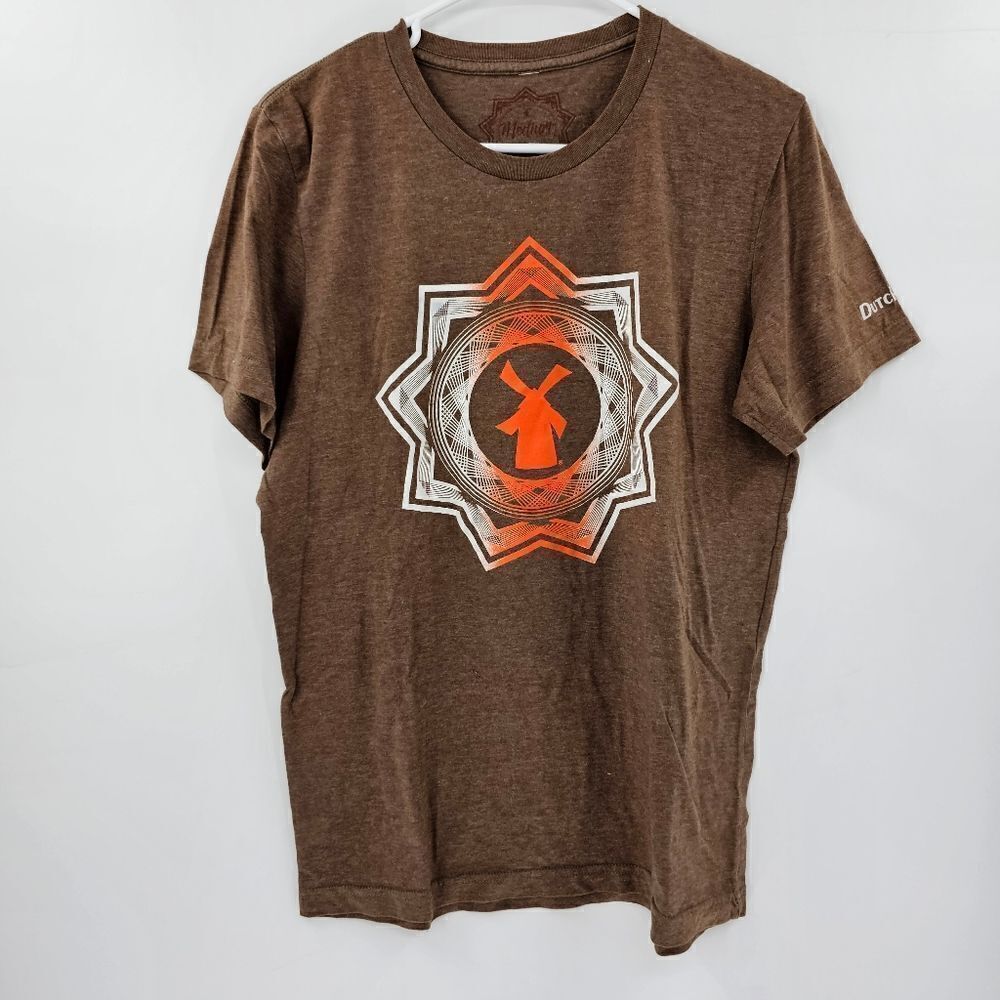 Dutch bros coffee tshirt medium mens womens brown merch employee